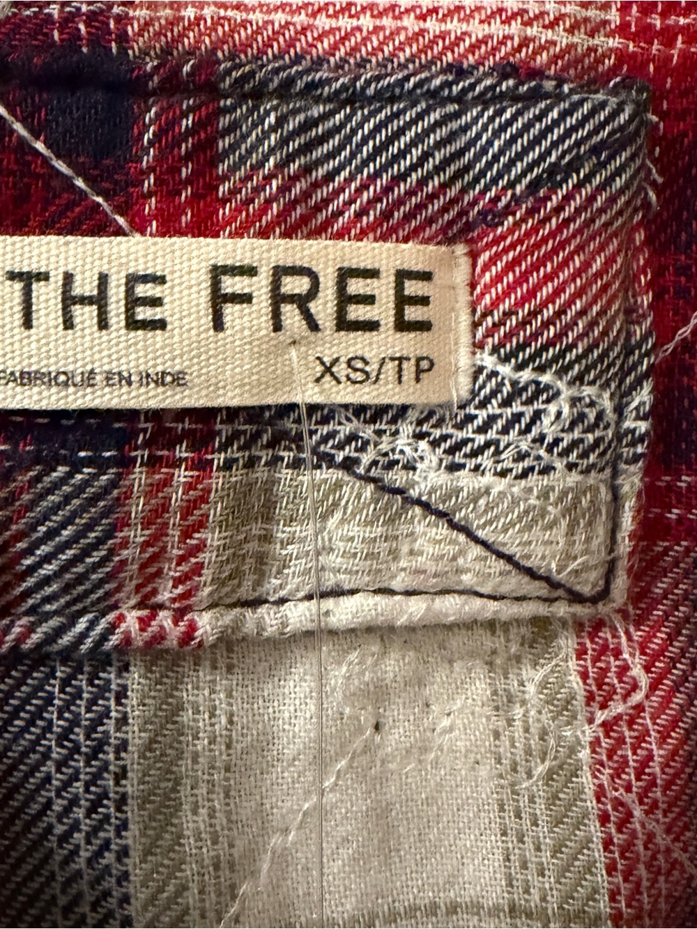 NWT Free People We the Free Georgia plaid embroidered button down XS reg $168 - Picture 7 of 8